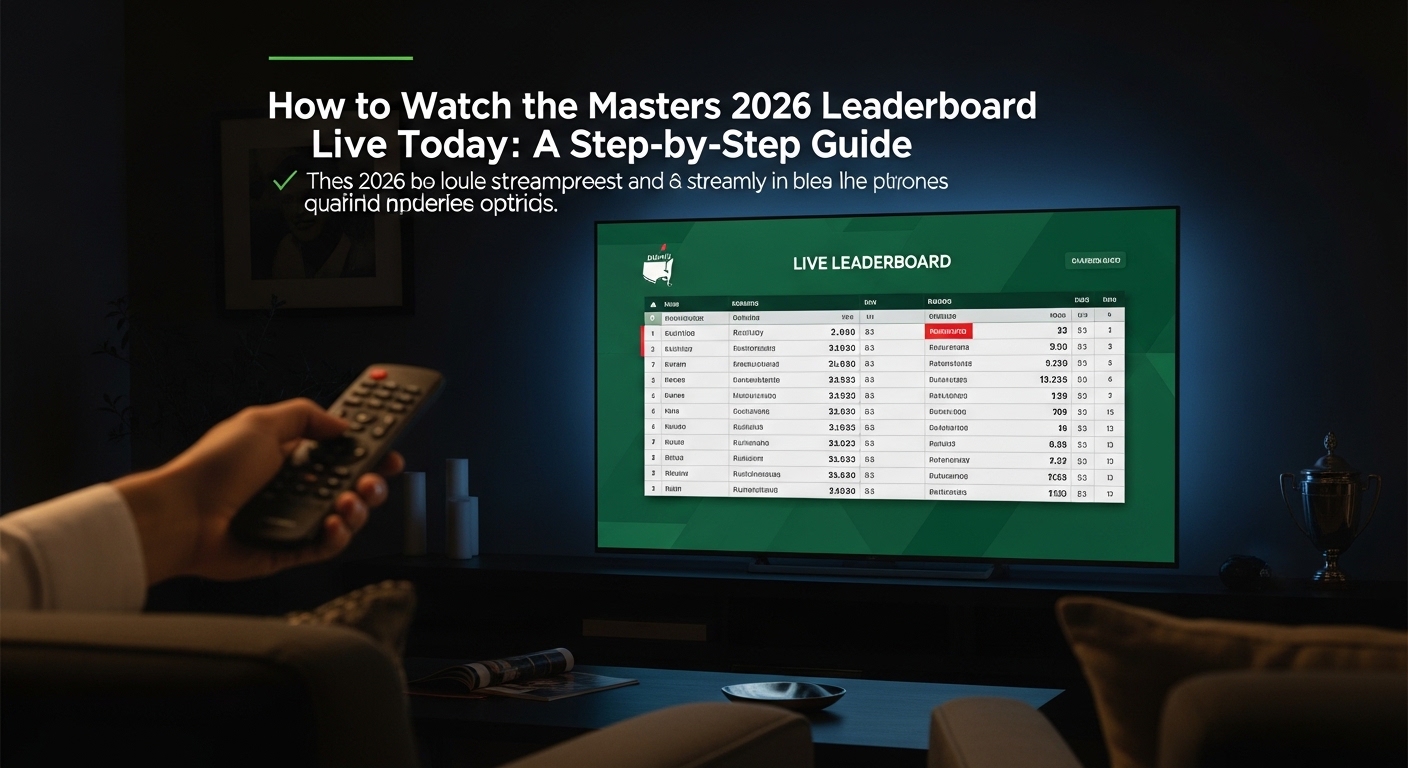How to Watch the Masters 2026 Leaderboard Live Today: A Step-by-Step Guide